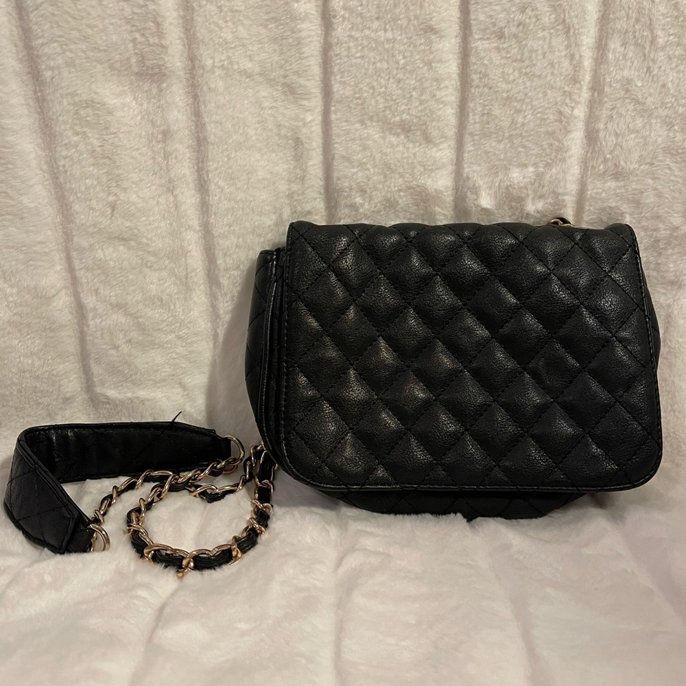 Leather Crossbody/shoulder black purse
